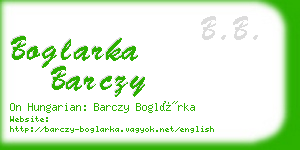 boglarka barczy business card